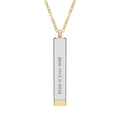 Hidden Message Sliding Blank Bar Necklace (Engraving)